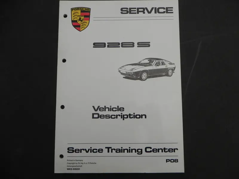 (Used) 928S Service Vehicle Description & Maintenance Manuals 1