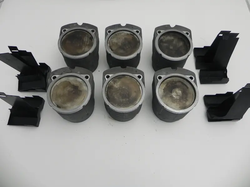 (Used) 930 Turbo Set Of 6 Mahle Pistons And Cylinders 3.3L - 1978-89 1