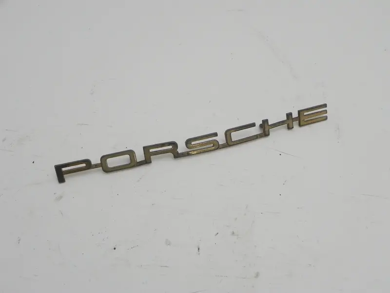 (Used) Original 356 T6 C Gold "Porsche" Emblem - 1962-65 1