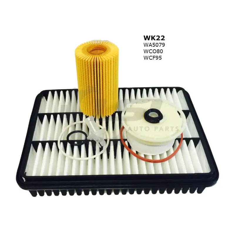 Wesfil Air Oil Fuel Filter Kit Wk22 For Toyota Landcruiser 03/2007-12/2019 Vdj70 1