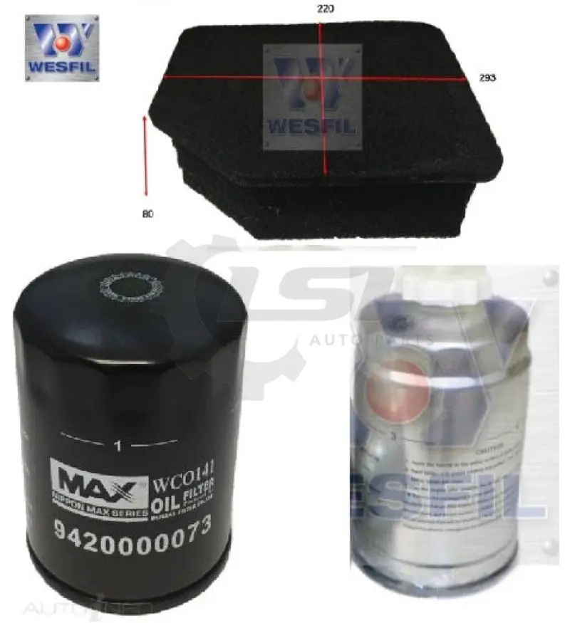 Wesfil Oil Air Filter Set For Mahindra Xuv500 Td 1