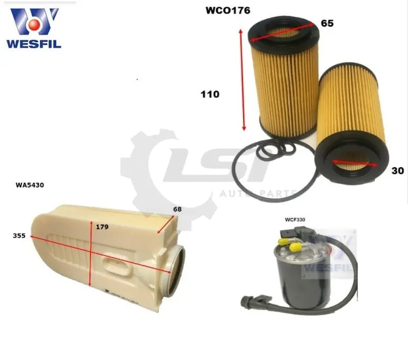 Wesfil Oil Air Filter Set For Mercedes Benz Gle250 Ml250 W166 1