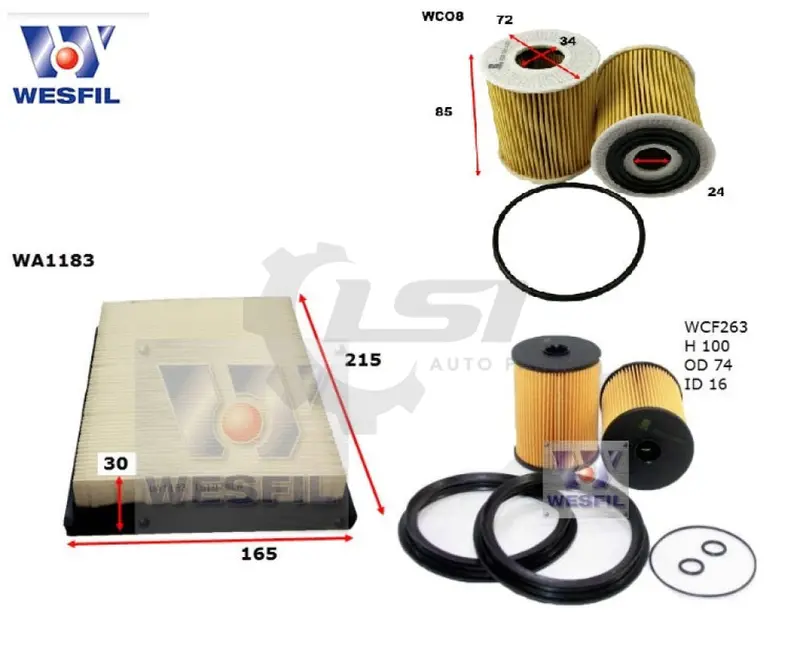 Wesfil Oil Air Filter Set For Mini Cooper R50 R52 1