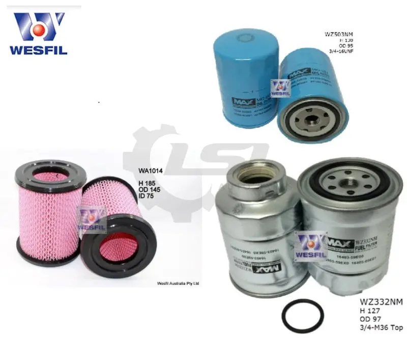 Wesfil Oil Air Filter Set For Nissan Navara D22 1