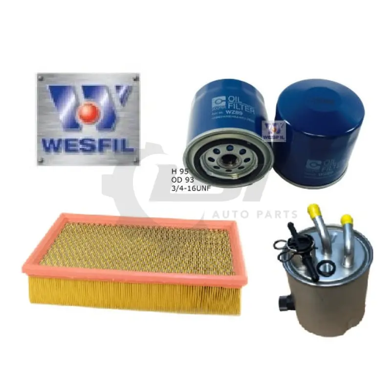 Wesfil Oil Air Fuel Filter Service Kit For Nissan Navara 2.5L Td D40 Yd25 Spain 1