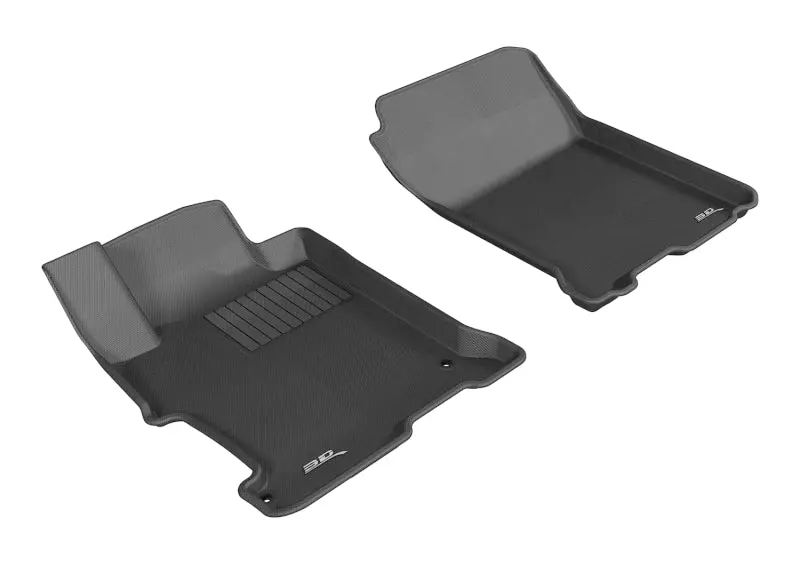 3D Maxpider Black All-Weather Front Floor Mats For 2013–2017 Honda Accord Kagu (1St Row) 1