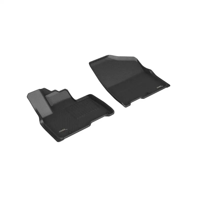 3D Maxpider Custom-Fit Black Floor Mats For 2022 Kia Carnival Kagu – First Row 1