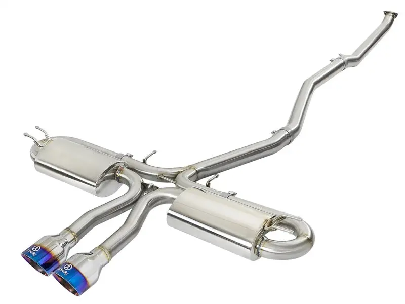 Afe Takeda 3-Inch Stainless Steel Cat-Back Exhaust System For 2017+ Honda Civic Si (1.5L I4, 4-Door) – Features Blue Tips 1