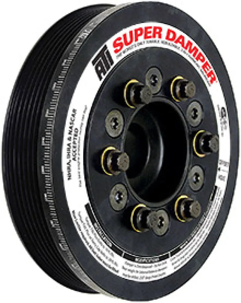 Ati Aluminum Harmonic Damper For Ford Coyote 5.0L Engines – 6.78" Diameter, Includes A/C Pulley & Oem-Sized Hub 1