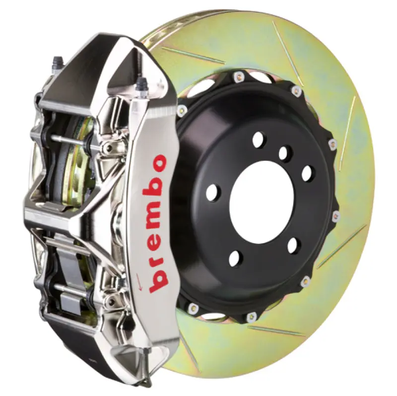 Brembo 04-17 Wrx Sti Front Gtr Bbk 6 Piston Billet 355X32 2Pc Rotor Slotted Type1 - Nickel 1