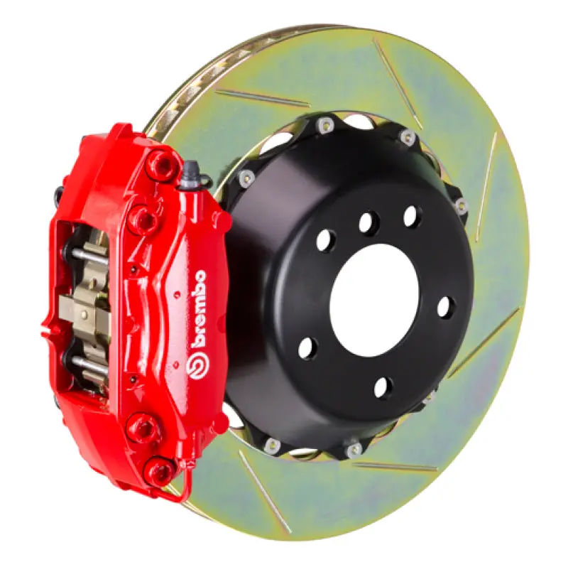 Brembo 06 330I Rear Gt Bbk 4 Piston Cast 345X28 2Pc Rotor Slotted Type1-Red 1