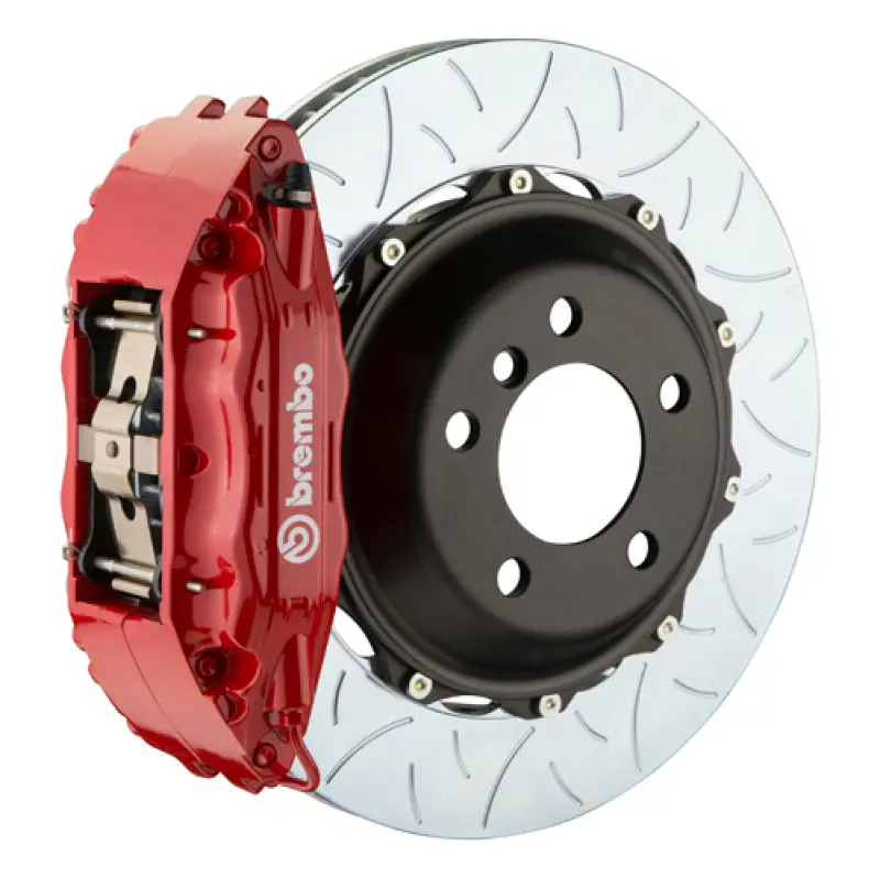 Brembo 97-02 Expedition 4Wd Front Gt Bbk 4 Piston Cast 2Pc 355X32 2Pc Rotor Slotted Type3-Red 1