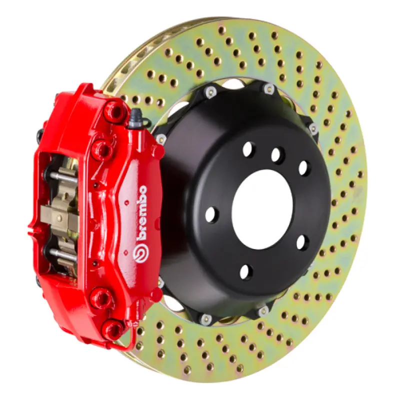 Brembo Gt Big Brake Kit – Rear, 4-Piston Calipers With Drilled 345X28Mm Two-Piece Rotors For 2015–2018 Bmw M3 (Excl. Competition Coupe) 1