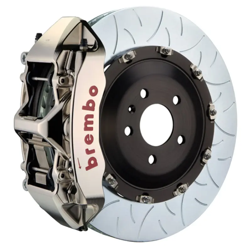 Brembo Gtr Big Brake Kit – Front, 6-Piston Billet Calipers, 405X34Mm Slotted Two-Piece Rotors For 2008–2010 Porsche Cayenne Turbo (Excluding Turbo S) 1