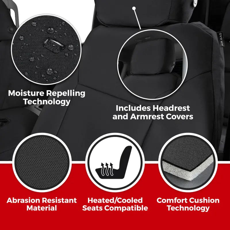 Covercraft Endura Precisionfit Front Row Seat Covers For 2021–2024 Ford F-150 – Charcoal/Silver 2
