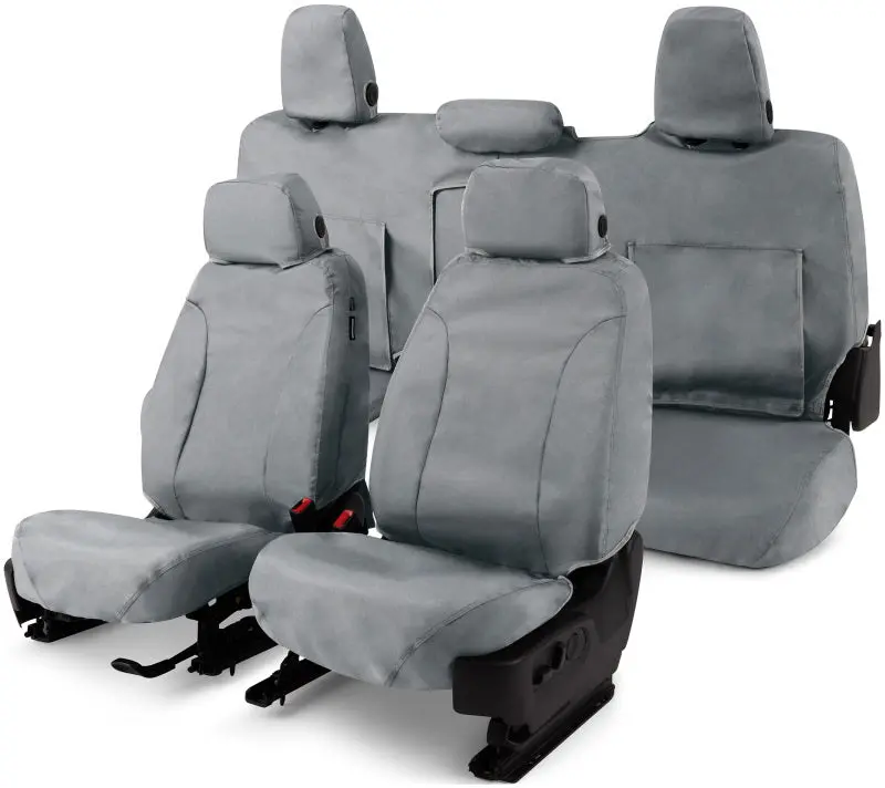 Covercraft Seatsaver Waterproof Polyester Seat Covers – Second Row, Custom Fit For 2011–2016 Ford F-250 – Grey 1