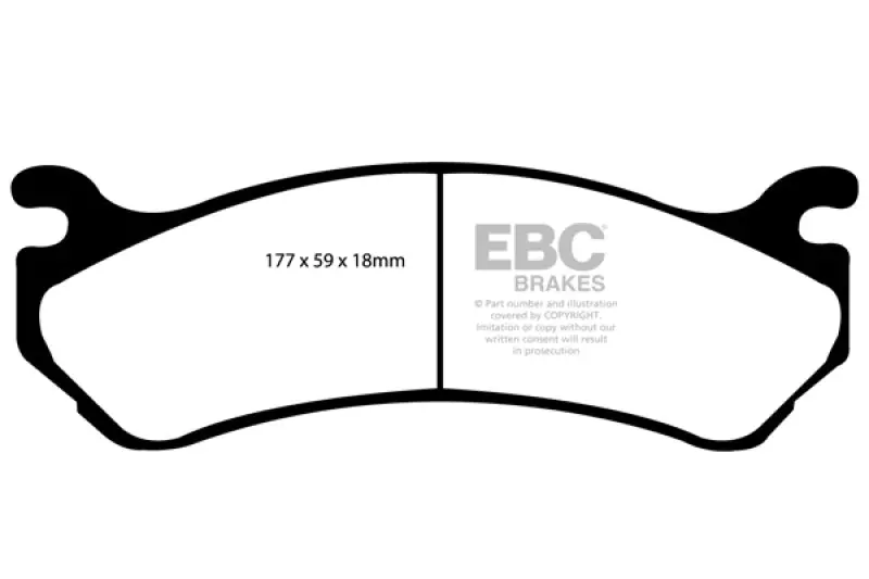 Ebc Extra-Duty Front Brake Pads For 2002 Cadillac Escalade 5.3L (Compatible With Akebono Rear Calipers) 1