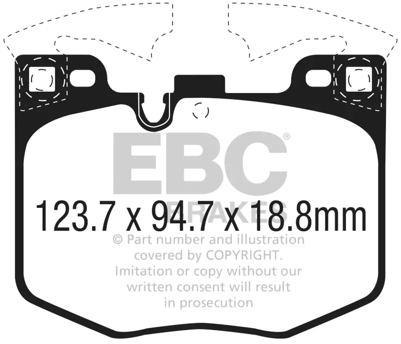 Ebc Ultimax2 Front Brake Pads For 2017+ Bmw 530I (G30, 2.0L Turbo) 1