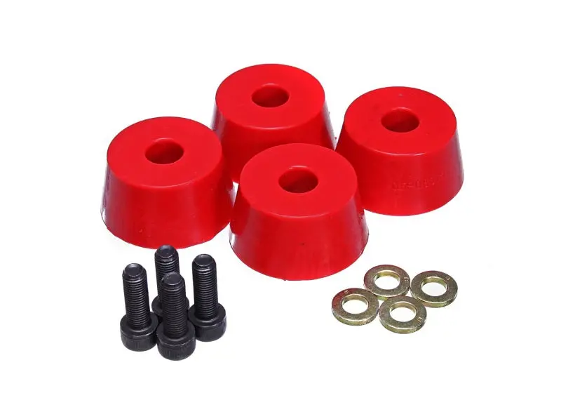 Energy Suspension Hyper-Flex Bump Stop Set – Red Polyurethane Front Stops For 1996–2002 Toyota 4Runner 1