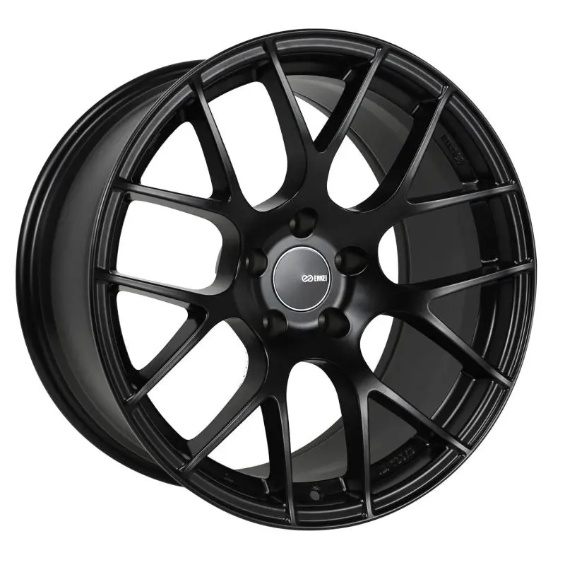 Enkei Raijin Black Alloy Wheel – 19X8", 5X112 Bolt Pattern, 35Mm Offset, 72.6Mm Bore 1
