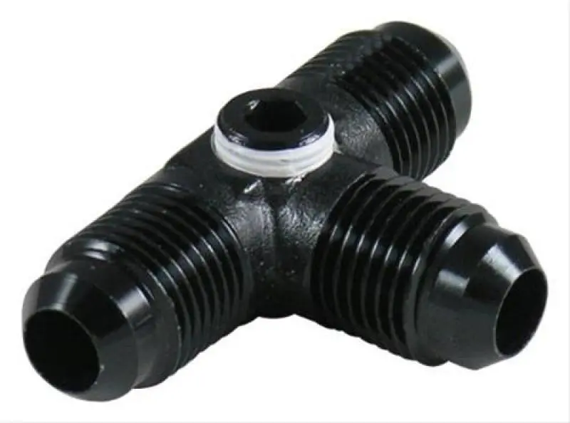 Fragola -10An Male Tee Fitting With 1/8" Npt Port – Black Anodized 1