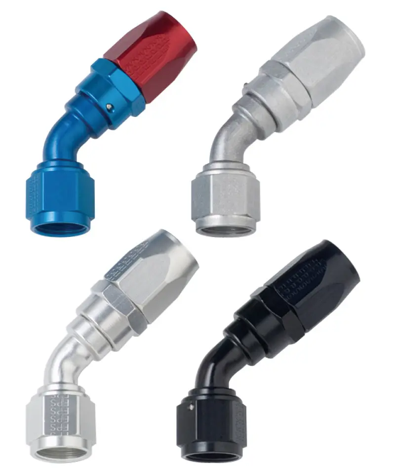 Fragola -6An X 45 Degree Power Flow Hose End - Black 1