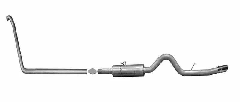 Gibson Turbo-Back Exhaust System – 4-Inch Stainless Steel, Single Exit, For 1999–2003 Ford F-250 Super Duty Lariat (7.3L) 1