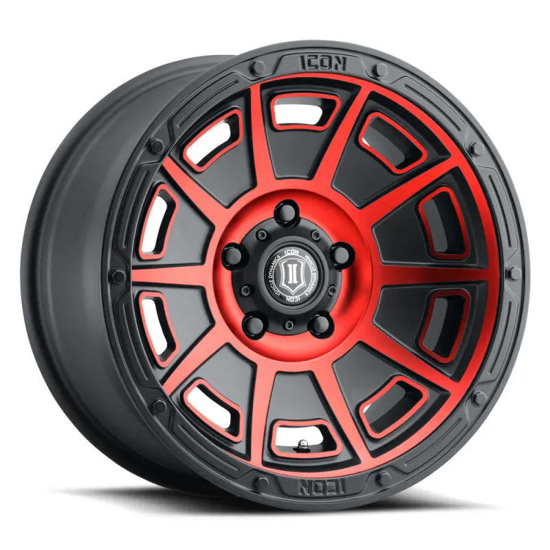 Icon Victory 17X8.5 Satin Black Wheel With Red Tint – 6X135 Bolt Pattern, 6Mm Offset, 5In Backspace 1