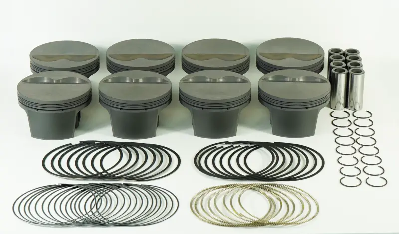 Mahle Ms Forged Piston Set For Small-Block Chevy – 358Ci, 4.040" Bore, 3.48"/3.50" Stroke, 6" Rod, .927" Pin, -5Cc Dish, 10.4:1 Cr 1