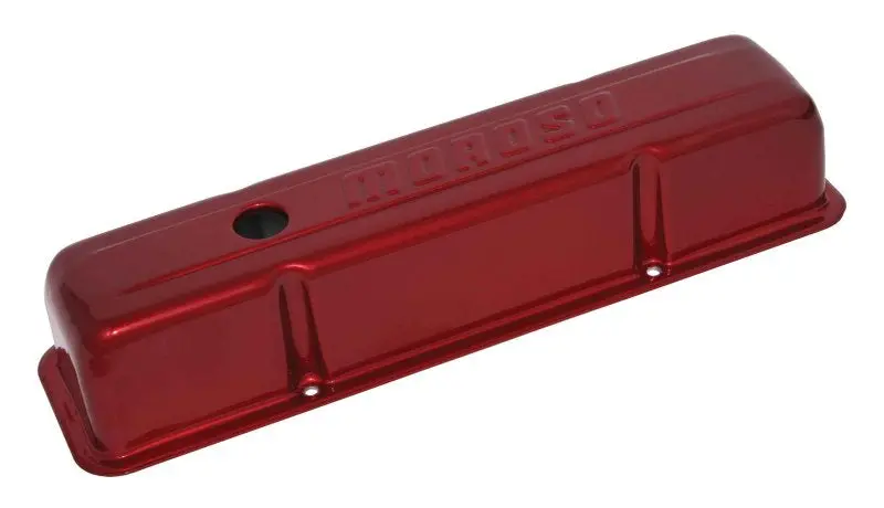 Moroso Red Powder-Coated Valve Cover — Single For Chevrolet Small-Block Engines 1
