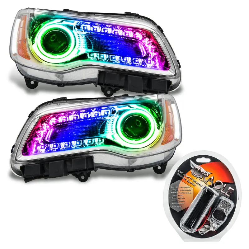 Oracle Colorshift Drl Headlights For 2011–2014 Chrysler 300C – Chrome Housing, Non-Hid Smd 1