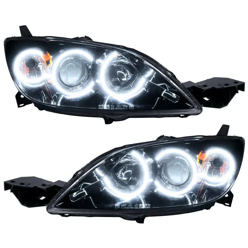 Oracle Halogen-Style Led Headlights For 2004–2009 Mazda 3 Sedan (4-Door) – White Finish With Warranty 1