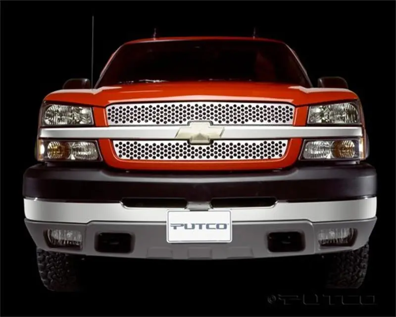 Putco Stainless Steel Punch Grille – Fits 2002–2006 Chevrolet Avalanche (Excludes Models With Body Cladding) 1