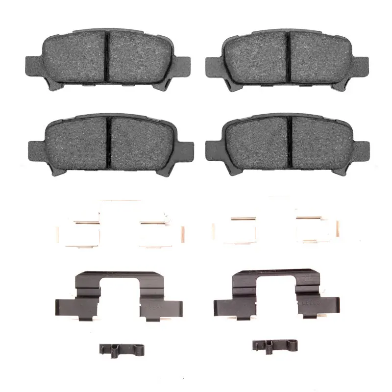 R1 Rear Semi-Metallic Brake Pad And Hardware Kit For 2005–2009 Subaru Legacy 1