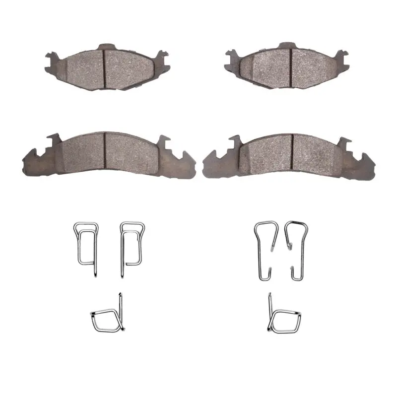 R1 Semi-Metallic Front Brake Pad & Hardware Kit For 1984–1990 Chrysler Town & Country 1