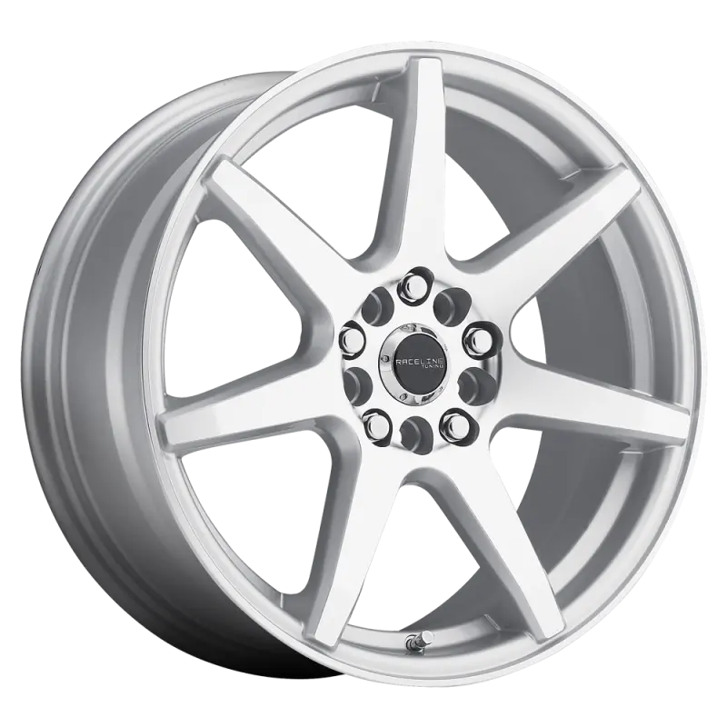 Raceline 131S Evo Alloy Wheel – 16X7In, 5X112/5X120 Dual Bolt Pattern, 20Mm Offset, 74.1Mm Bore, Silver-And-Machined Finish 1