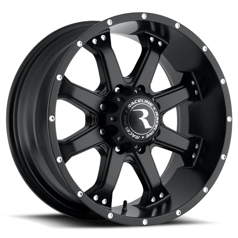 Raceline Assault 16X8 Satin Black Wheel – 6X139.7Mm Bolt Pattern, 0Mm Offset, 106.1Mm Center Bore 1