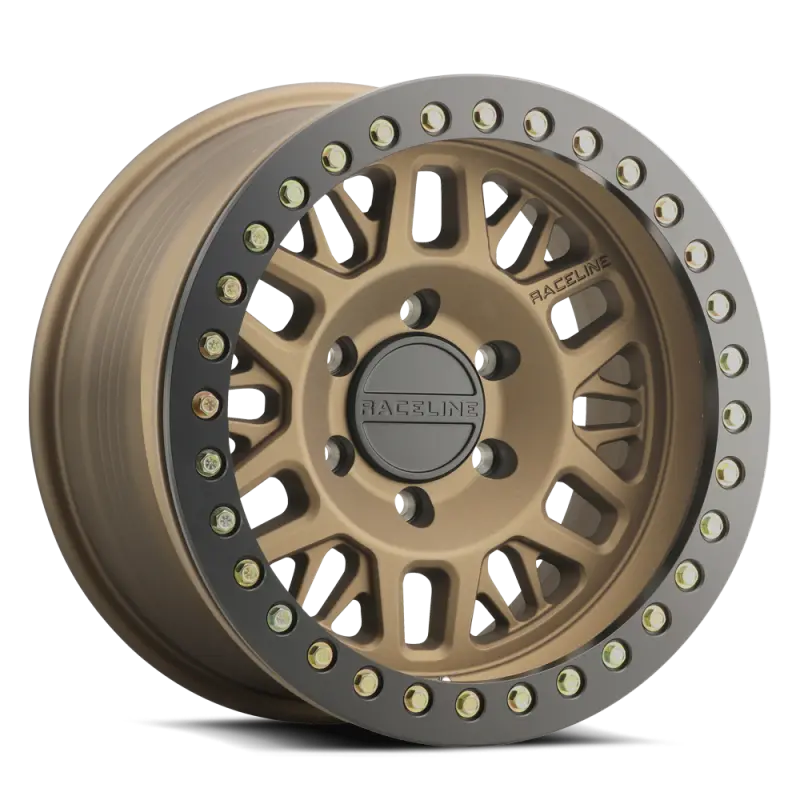 Raceline Rt951B Ryno Beadlock Wheel — 17×9", 8×165.1, -38Mm Offset, 130.8Mm Bore — Bronze & Black Ring Finish 1