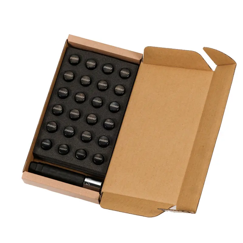 Rays Black 12X1.50Mm Lock Nut & Bolt Set – 6-Hole, 24-Piece 1