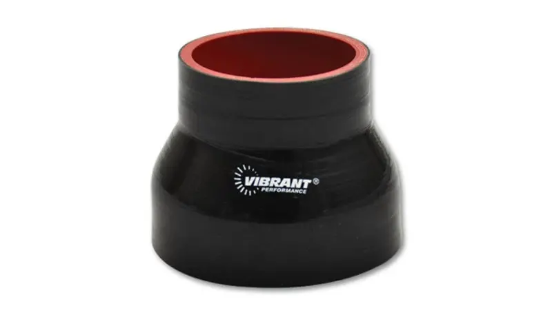 Vibrant 4-Ply Silicone Transition Coupler – 3In To 4In Id, 3In Length – Black Reinforced 1
