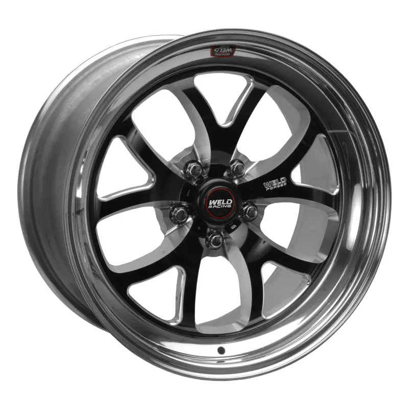 Weld S76 18X5 / 5X4.75 Bp / 2.1In. Bs Black Wheel (High Pad) - Non-Beadlock 1