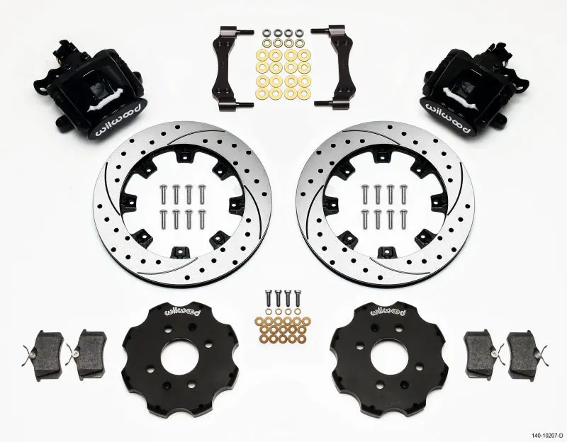 Wilwood Drilled Rear Disc Brake & Parking Brake Kit For Honda Civic/Integra – 12.19" Rotor, 2.39" Hub Offset 1