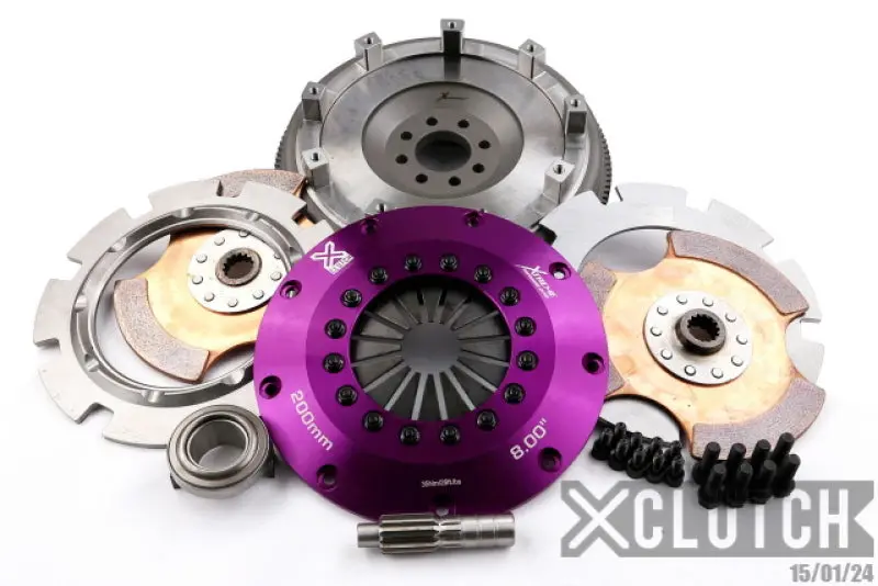 Xclutch Twin Solid Ceramic Clutch Kit For 2002–2006 Mini Cooper S 1.6L – 8-Inch Diameter 1